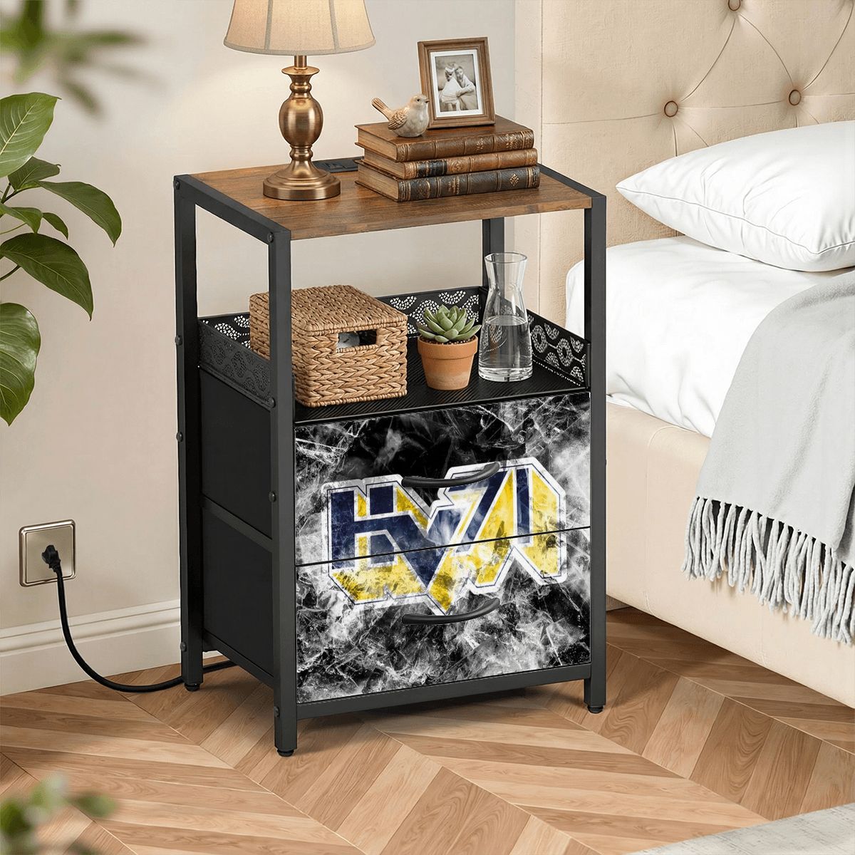 2Drawer Bedside Table 87