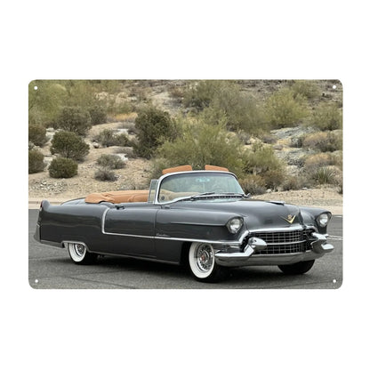 Rectangular Tin Sign Metal Sign Decor 1955 Cadillac Series 62 Convertible
