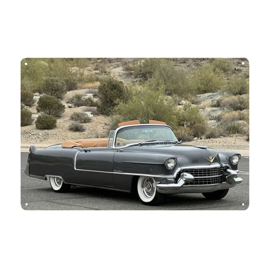Rectangular Tin Sign Metal Sign Decor 1955 Cadillac Series 62 Convertible