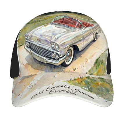 Baseball Cap - 1958 Chevrolet Impala Convertible vit