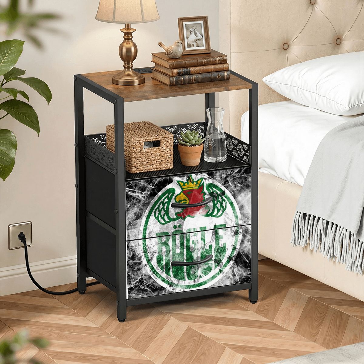 2Drawer Bedside Table 84