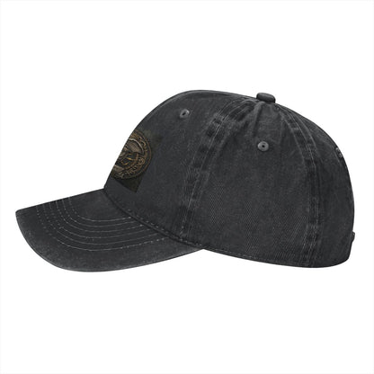 Unisex Washed Denim Baseball Cap BORN TO RIDE