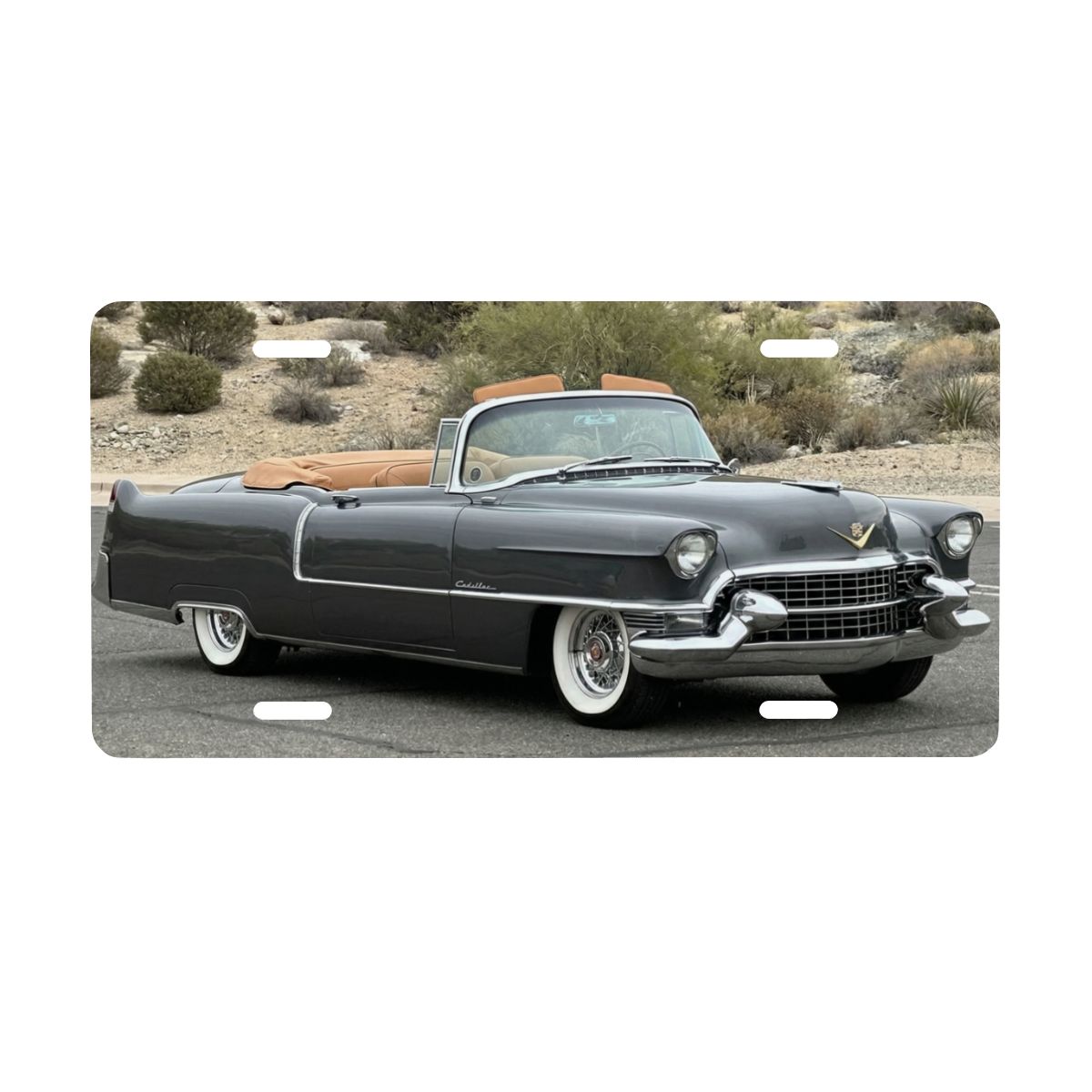 Aluminum License Plate 1955 Cadillac Series 62 Convertible