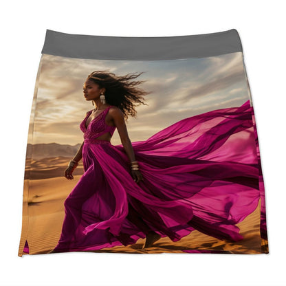 ALine Skort With Pocket Magenta Grå