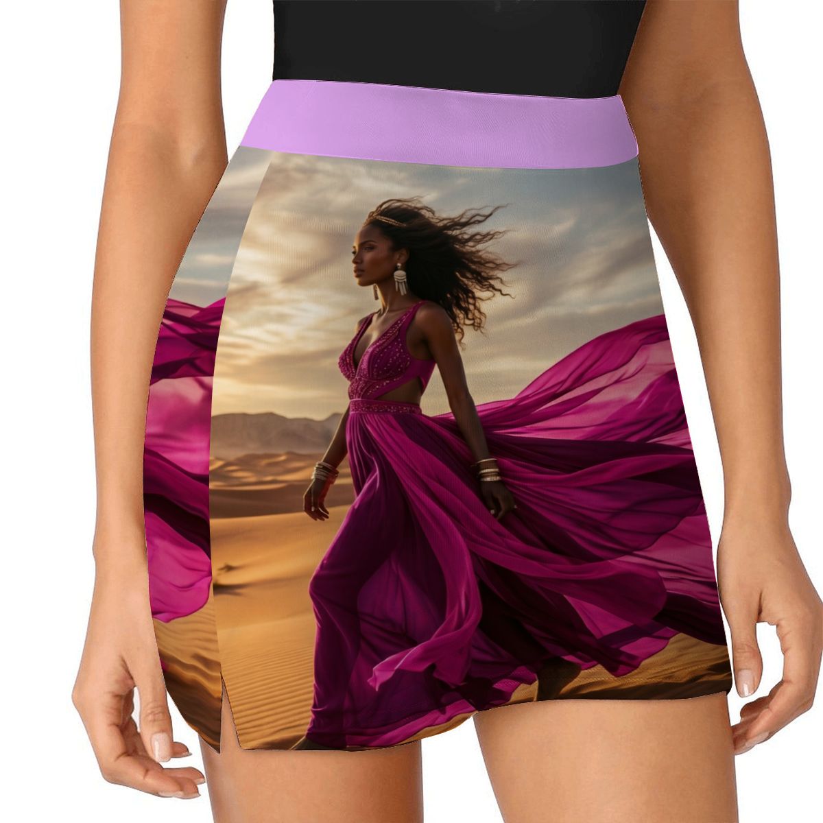 ALine Skort With Pocket Magenta/Ljus Lavendel