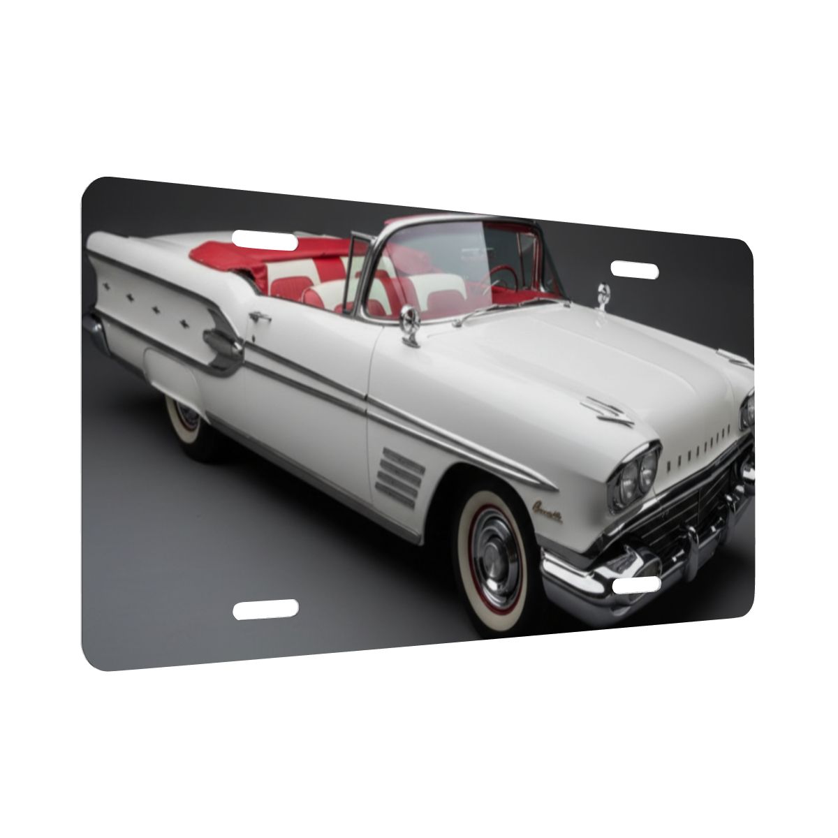 Aluminum License Plate 1958 Pontiac Bonneville Convertible