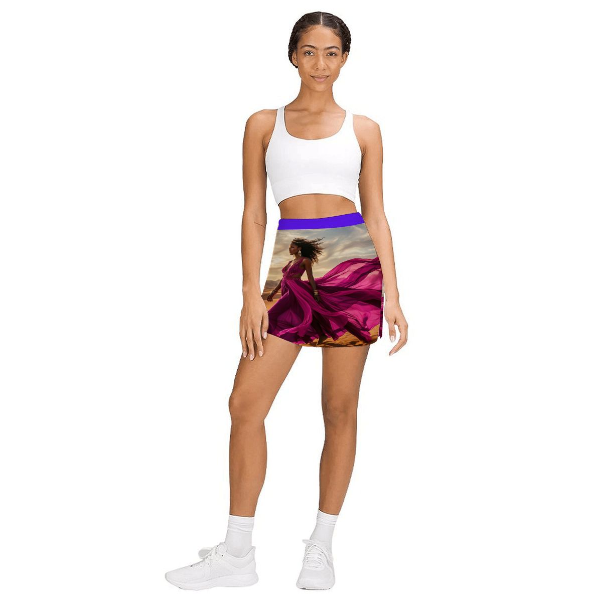 ALine Skort With Pocket Magenta Violett