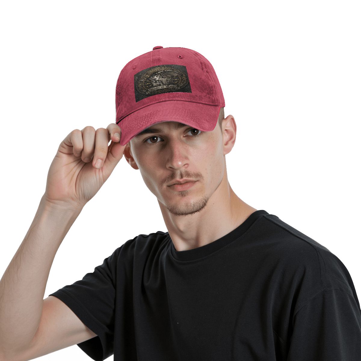 Unisex Washed Denim Baseball Cap BORN TO RIDE