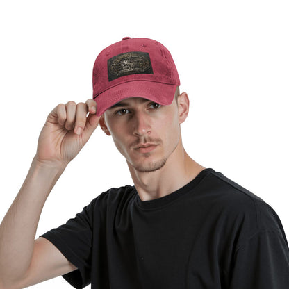 Unisex Washed Denim Baseball Cap BORN TO RIDE