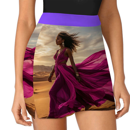 ALine Skort With Pocket Magenta Lila