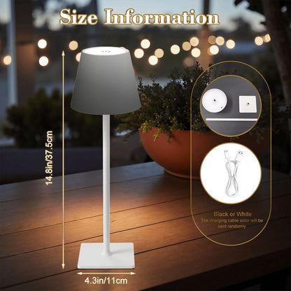 LED Cordless Table Lamp Grayscale