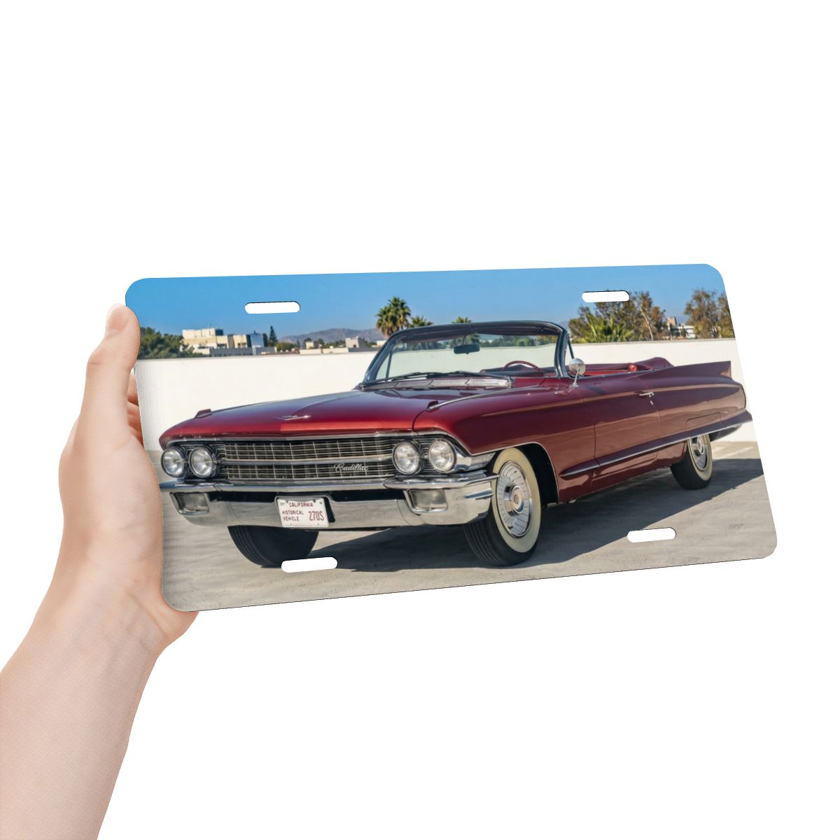 Aluminum License Plate 1962 Cadillac Series 62 Convertible