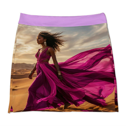 ALine Skort With Pocket Magenta/Ljus Lavendel