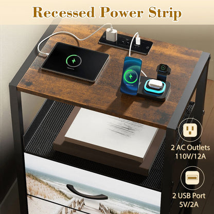 2Drawer Bedside Table 95