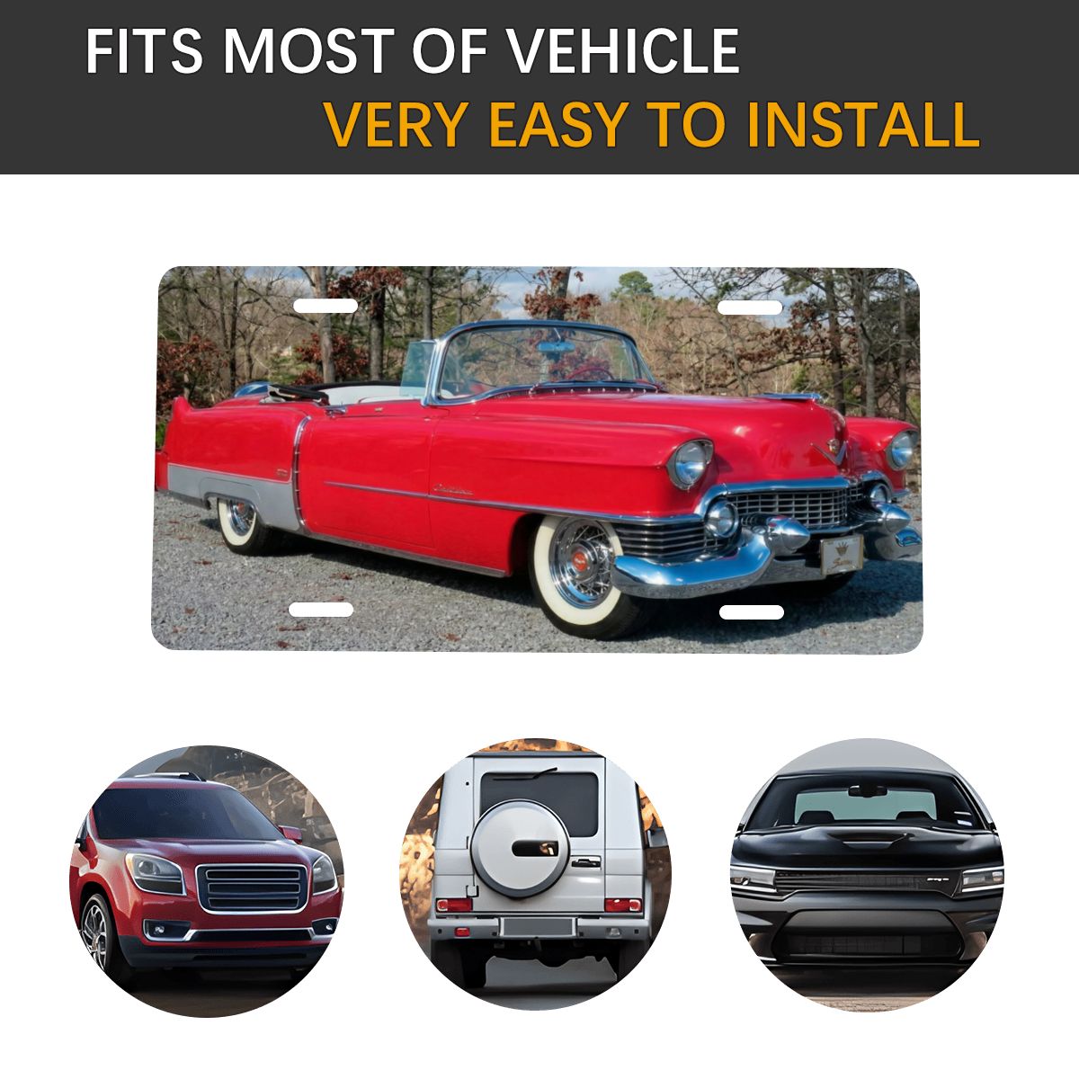Aluminum License Plate 1954 Cadillac Series 62 Convertible