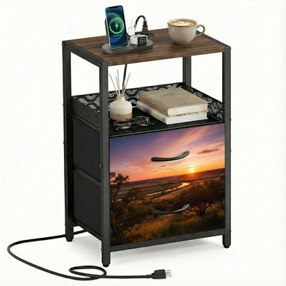 2Drawer Bedside Table 74