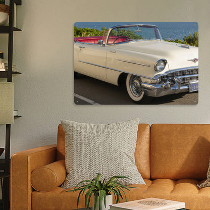 Rectangular Tin Sign Metal Sign Decor 1956 Cadillac Eldorado Biarritz  Cabriolet