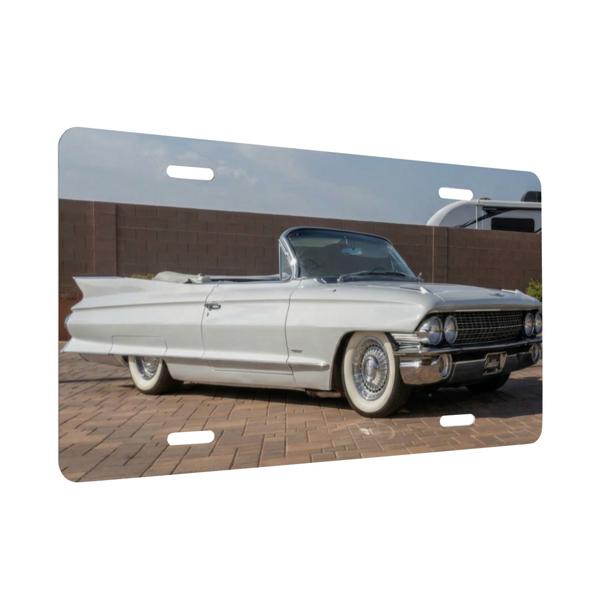 Aluminum License Plate 1961 Cadillac Series 62 Convertible
