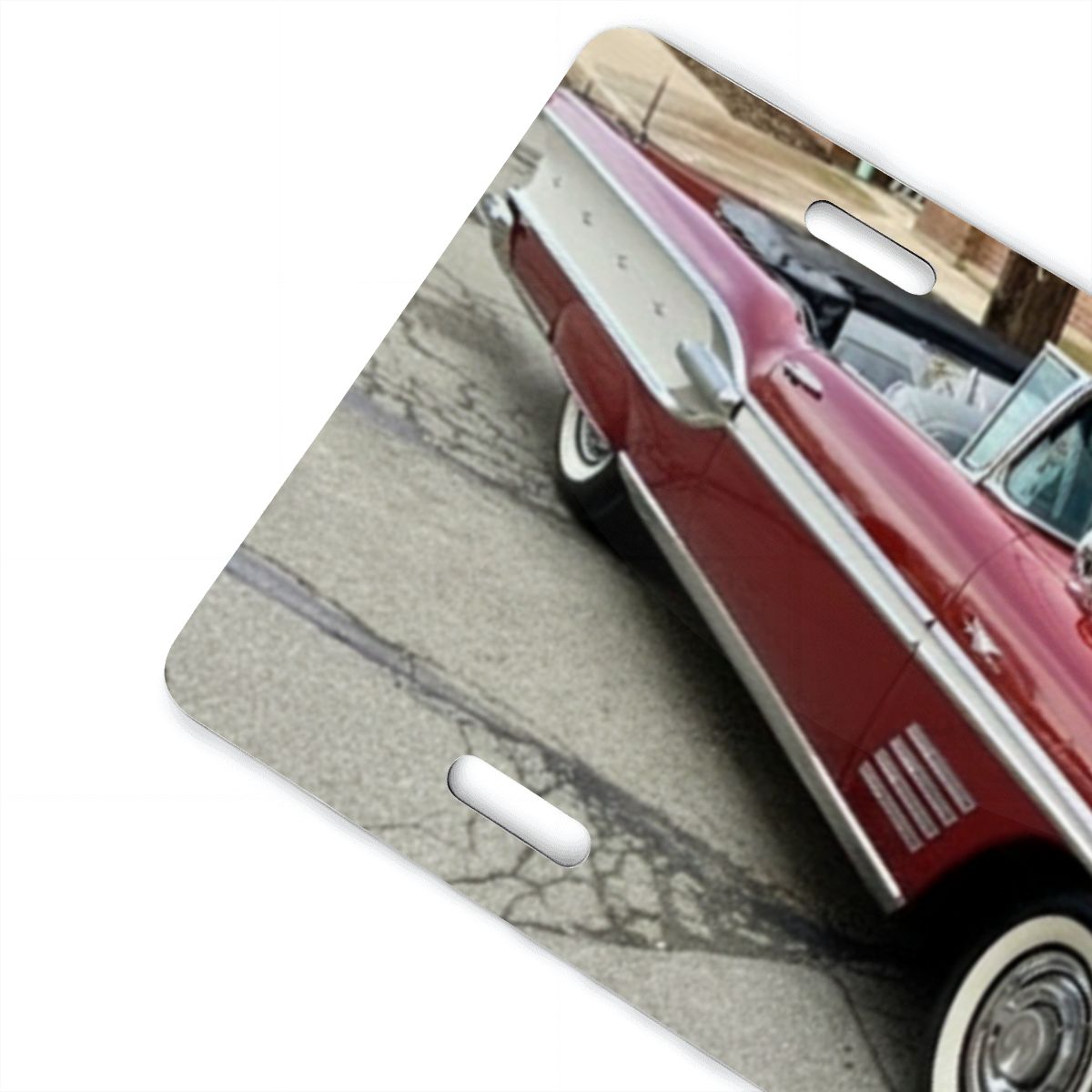 Aluminum License Plate 1958 Pontiac Bonneville Convertible