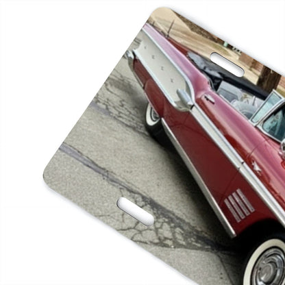 Aluminum License Plate 1958 Pontiac Bonneville Convertible