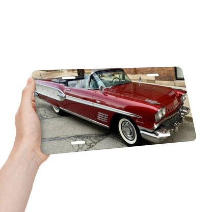 Aluminum License Plate 1958 Pontiac Bonneville Convertible