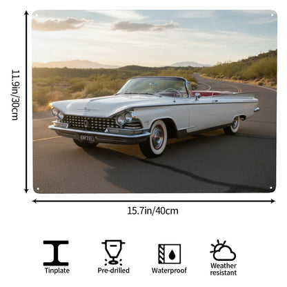 Tin Sign Rectangular 1959 Buick Electra Convertible Vit
