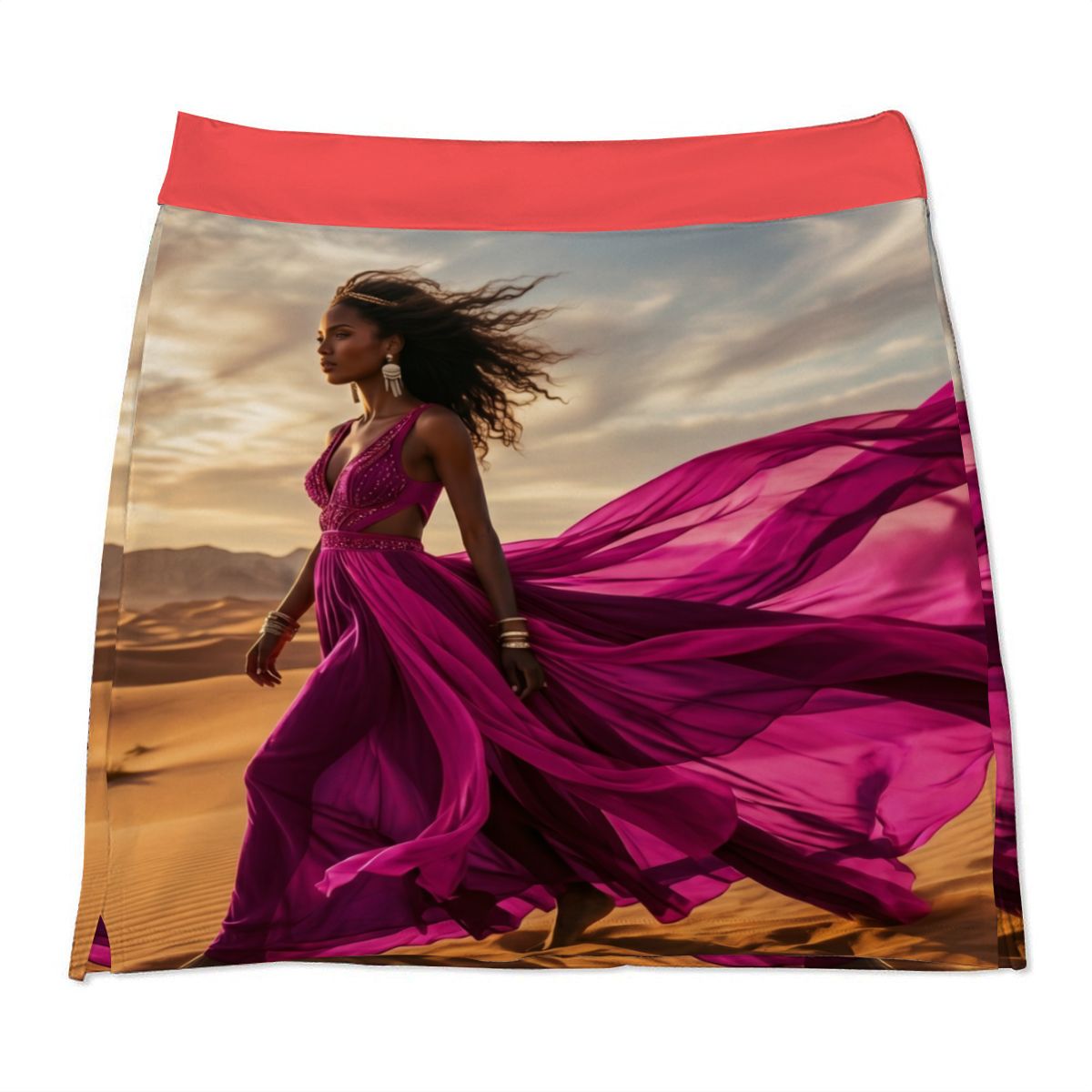 ALine Skort With Pocket Magenta Korallröd