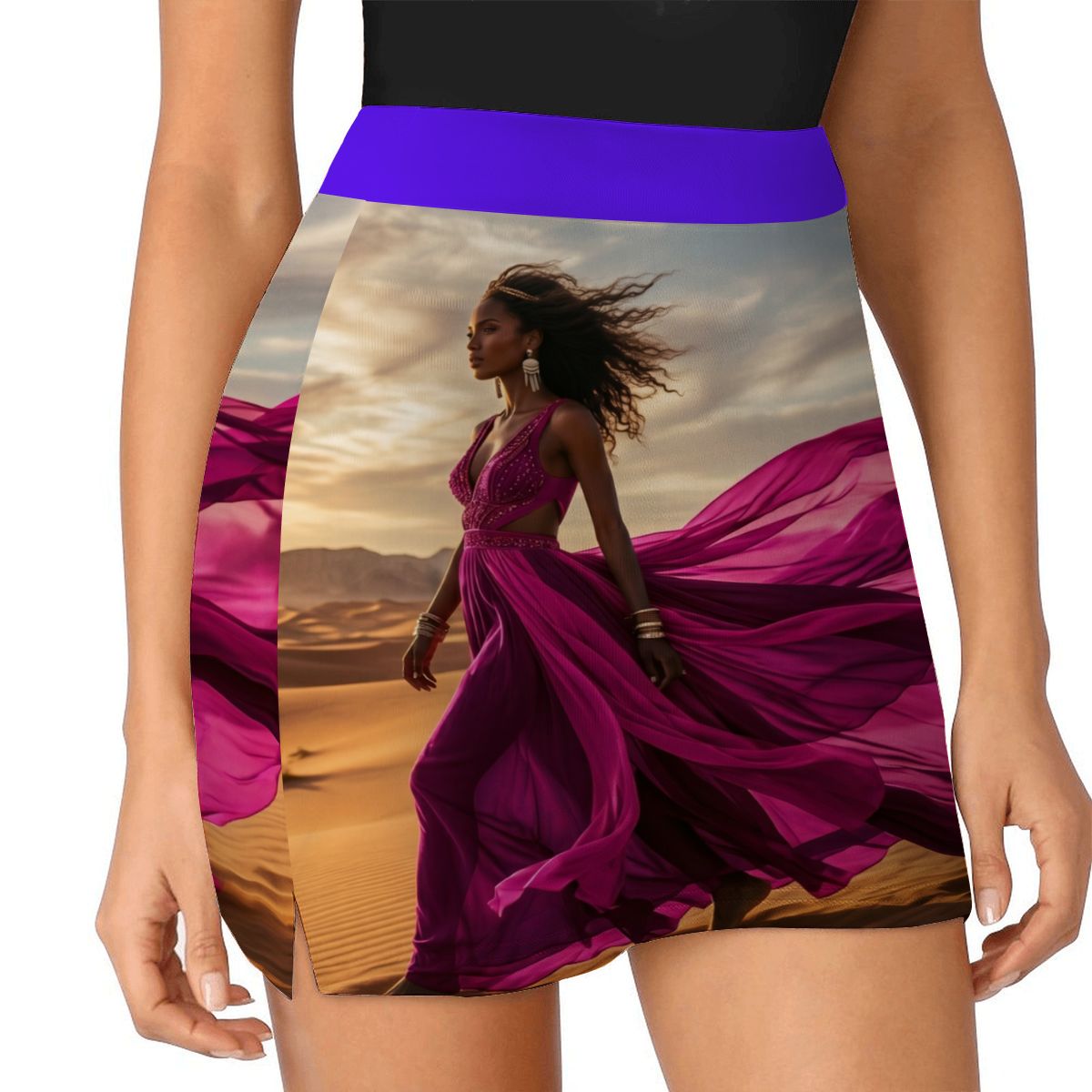 ALine Skort With Pocket Magenta Violett