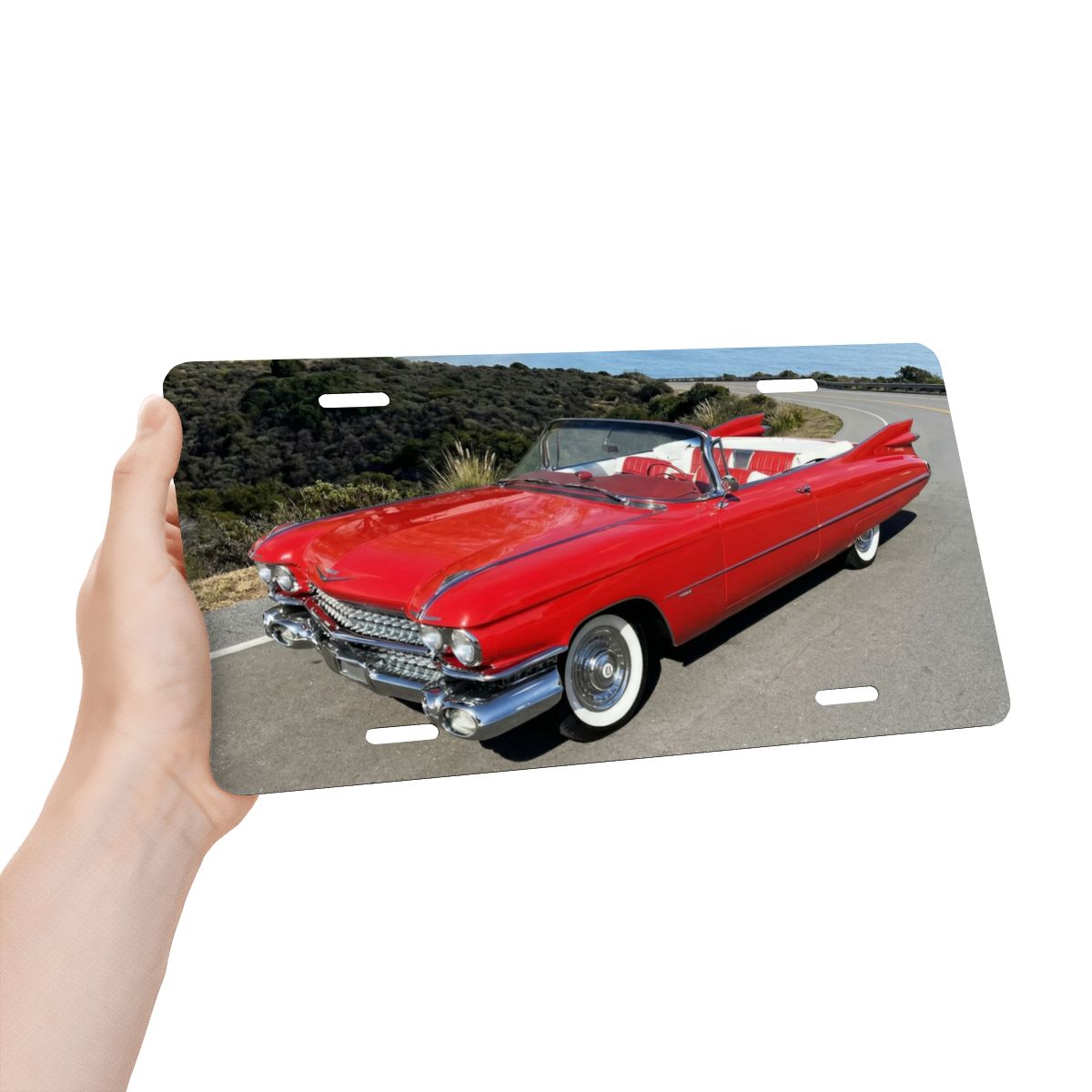 Aluminum License Plate 1959 Cadillac Series 62 Convertible