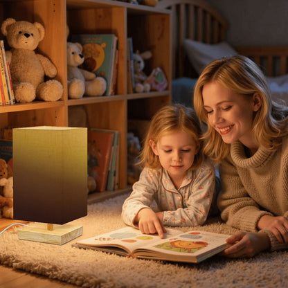 Square Table Lamp Gold