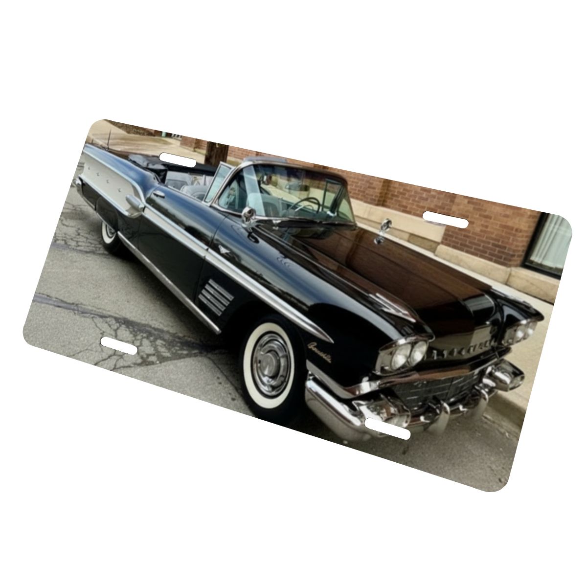 Aluminum License Plate 1958 Pontiac Bonneville Convertible