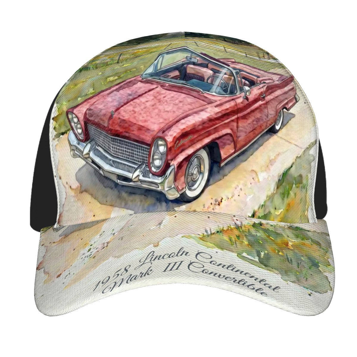 Baseball Cap - 1958 Lincoln Continental Mark III Convertible Röd