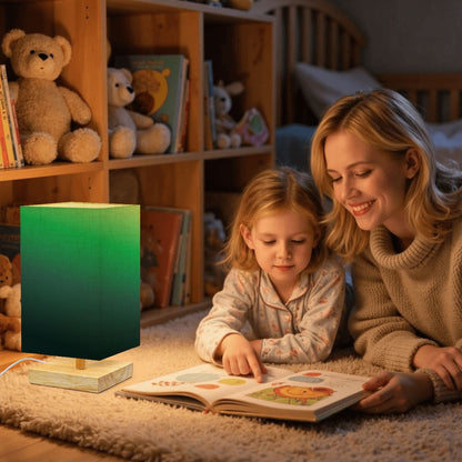 Square Table Lamp Bluegreen