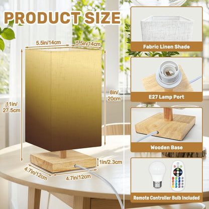 Square Table Lamp Gold