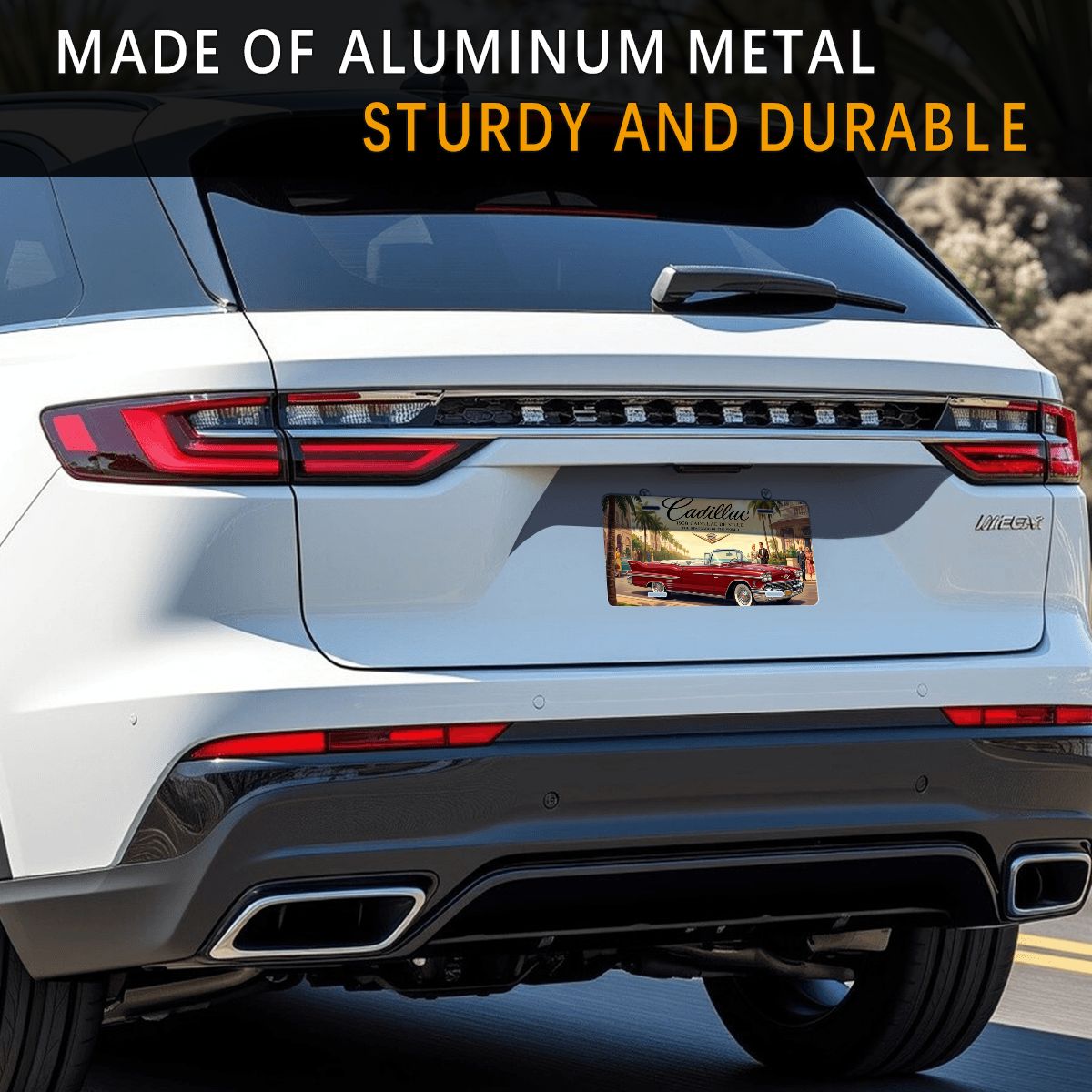 Aluminum License Plate 1958 Cadillac De Ville