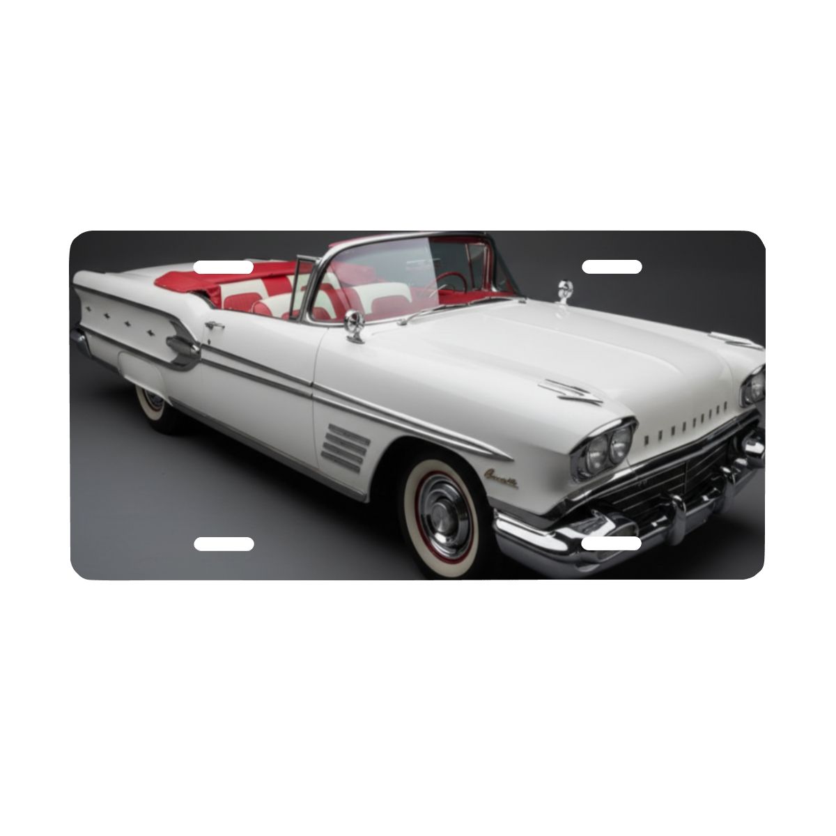 Aluminum License Plate 1958 Pontiac Bonneville Convertible