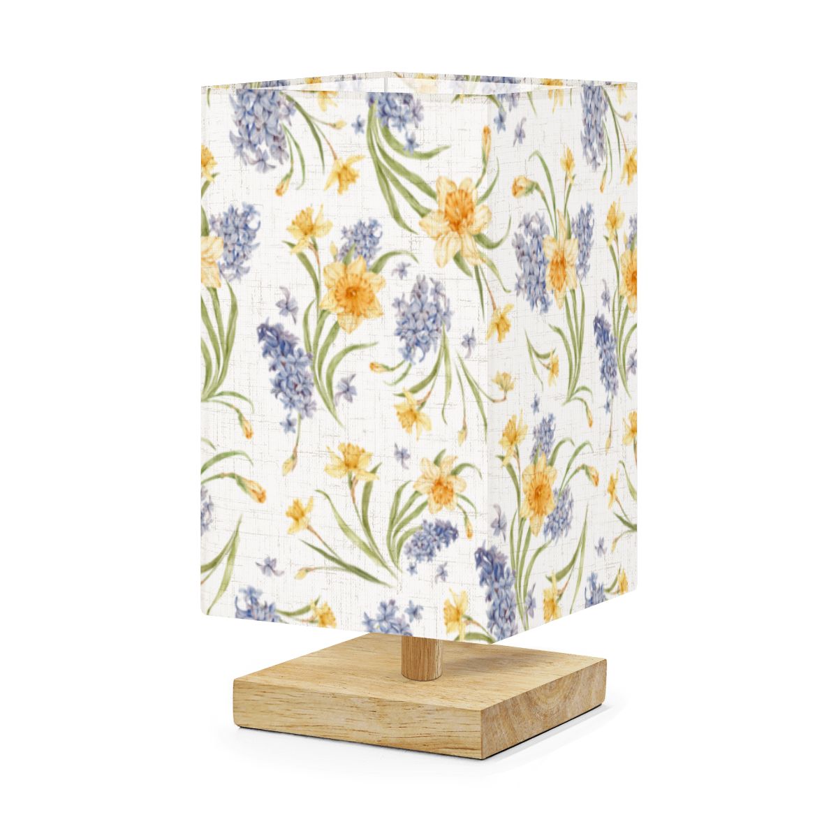 Square Table Lamp Blommönster