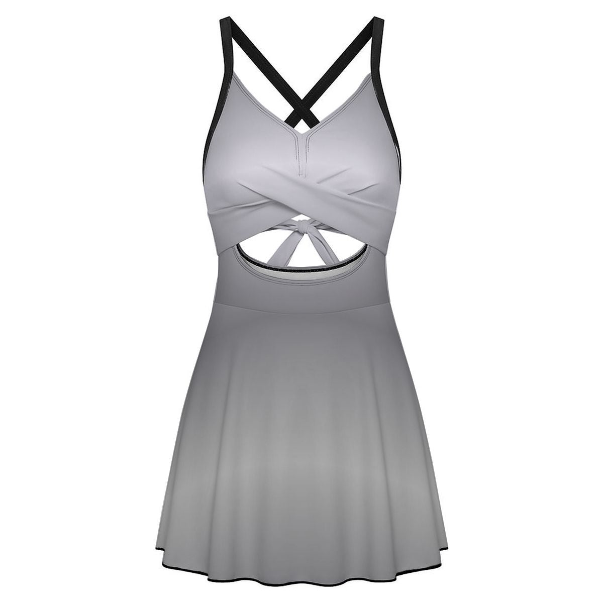 Cutout Swim Dress Tummy Control Swimsuit