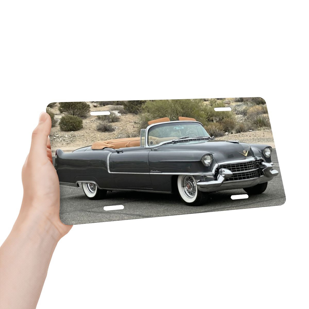 Aluminum License Plate 1955 Cadillac Series 62 Convertible