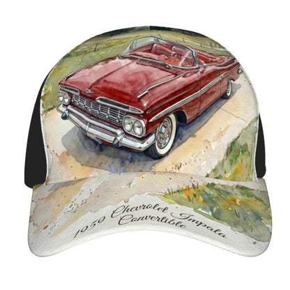 Baseball Cap - 1959 Chevrolet Impala Convertible röd