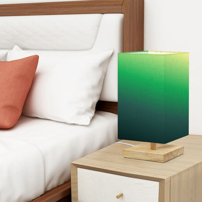 Square Table Lamp Bluegreen