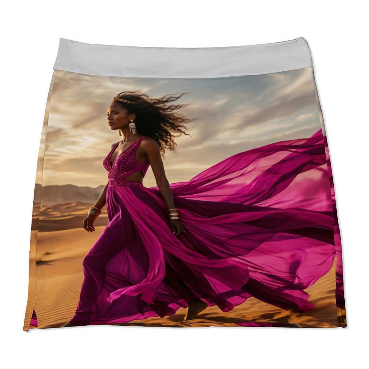 ALine Skort With Pocket Magenta LjusGrå