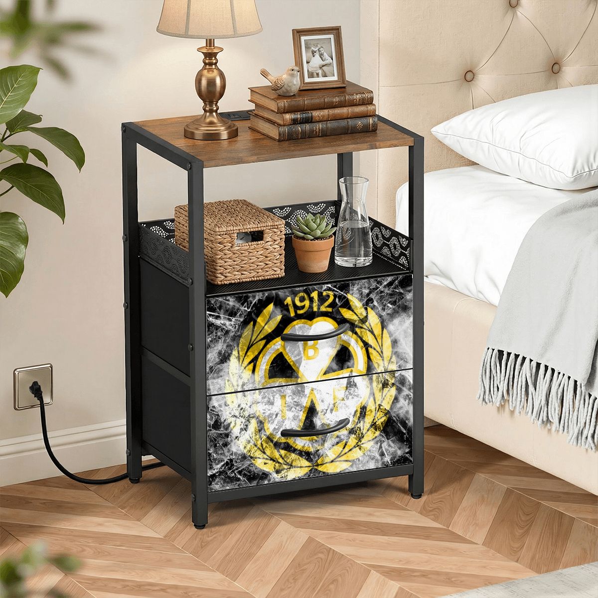 2Drawer Bedside Table 90
