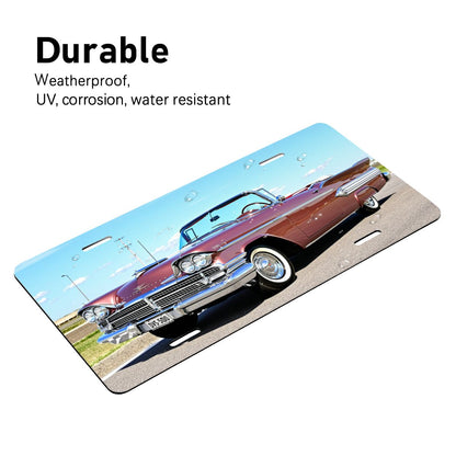Aluminum License Plate 1958 Dodge Custom Royal Lancer Super D500 Convertible