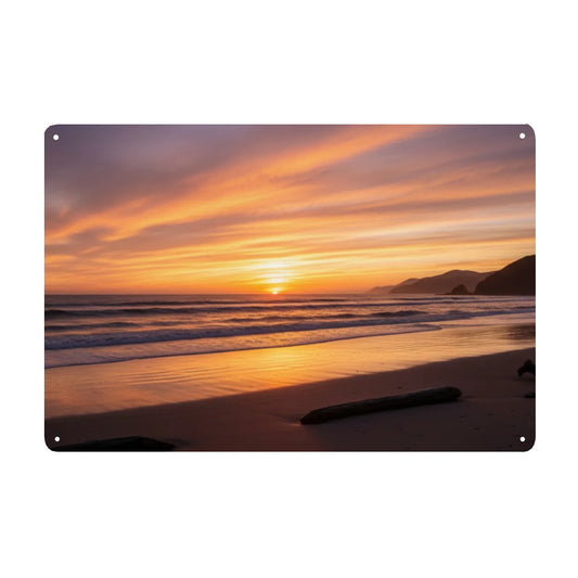 Rectangular Tin Sign Metal Sign Decor