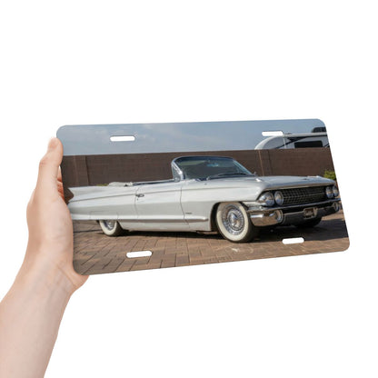 Aluminum License Plate 1961 Cadillac Series 62 Convertible